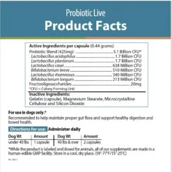 JustFoodForDogs Probiotic Live Capsule Digestive Supplement For Dogs, 60 Count 10 JustFoodForDogs Probiotic Live Capsule Digestive Supplement For Dogs, 60 Count -Pet Wellness 367576 PT4. AC SS1800 V1681396372