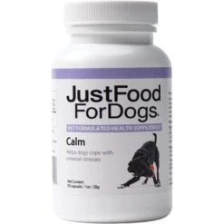 JustFoodForDogs Calm Capsule Calming Supplement For Dogs, 90 Count