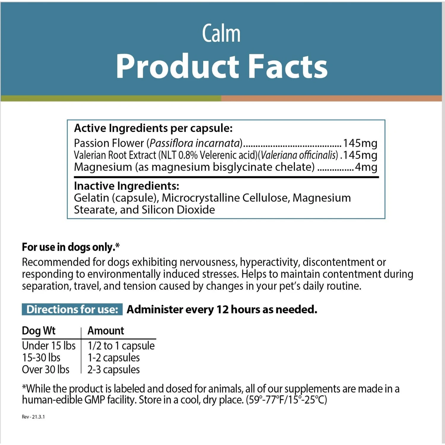 JustFoodForDogs Calm Capsule Calming Supplement For Dogs, 90 Count 5 JustFoodForDogs Calm Capsule Calming Supplement For Dogs, 90 Count - Image 5