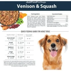 JustFoodForDogs Venison & Squash Recipe Frozen Human-Grade Fresh Dog Food 15 JustFoodForDogs Venison & Squash Recipe Frozen Human-Grade Fresh Dog Food -Pet Wellness 368105 PT6. AC SS1800 V1696968385