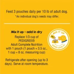 Pedigree High Protein Variety Pack Adult Dog Wet Food Pouches -Pet Wellness 369030 PT7. AC SS1800 V1645127485