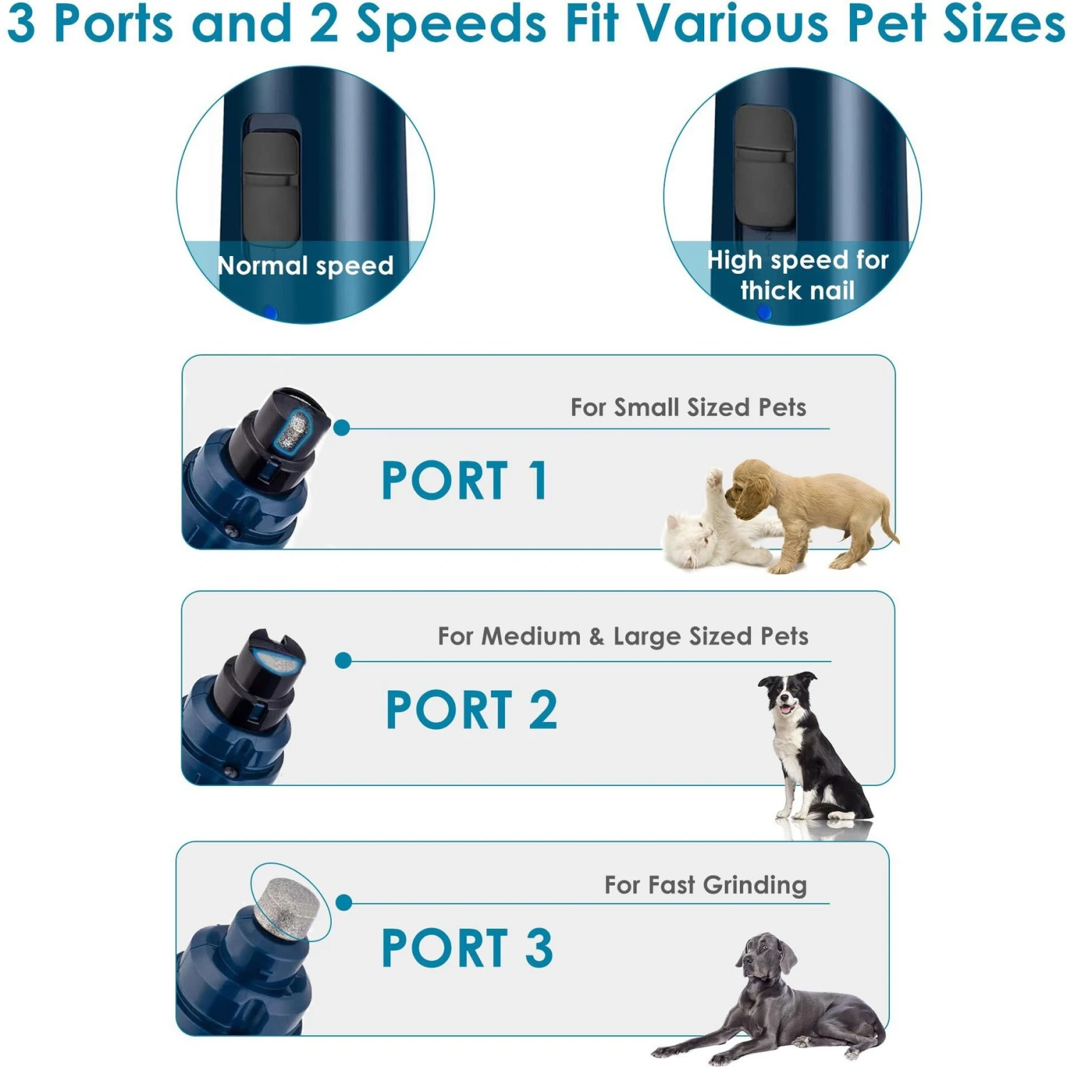 Casfuy LED Light Electric Dog & Cat Nail Grinder 3 Casfuy LED Light Electric Dog & Cat Nail Grinder - Image 3