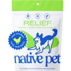 Native Pet Relief Chicken Soft Chew To Support Joint Tenderness Dog Supplement