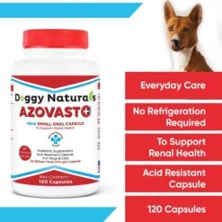 Pet Health Pharma Azovast Plus Capsule Kidney Supplement For Dogs & Cats, 120 Count -Pet Wellness 369978 PT4. AC SS1800 V1672342727