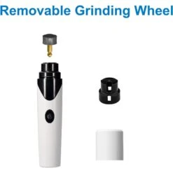 Casfuy Rechargeable Small Dog & Cat Nail Grinder, White -Pet Wellness 371989 PT3. AC SS1800 V1657657494