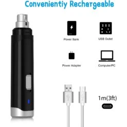 Casfuy Dog & Cat Nail Care Rechargeable Grinder, Black 11 Casfuy Dog & Cat Nail Care Rechargeable Grinder, Black -Pet Wellness 372037 PT5. AC SS1800 V1651853492