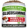 StrellaLab Glucosamine Advanced Mobility With Omega-3 Fish Oil Joint Supplement Dog Chews