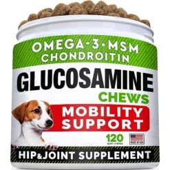 StrellaLab Glucosamine Advanced Mobility With Omega-3 Fish Oil Joint Supplement Dog Chews