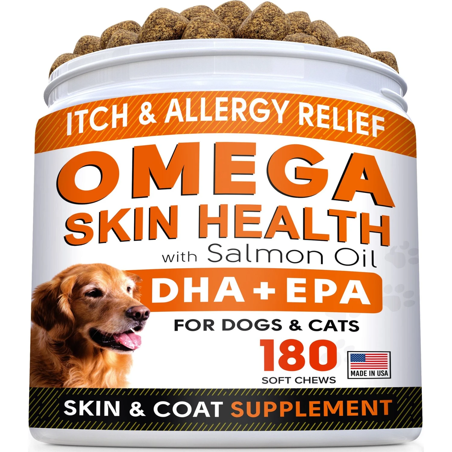 StrellaLab Fish Oil DHA + EPA Omega-3 Soft Chews Dog Skin & Coat Supplement 1 StrellaLab Fish Oil DHA + EPA Omega-3 Soft Chews Dog Skin & Coat Supplement