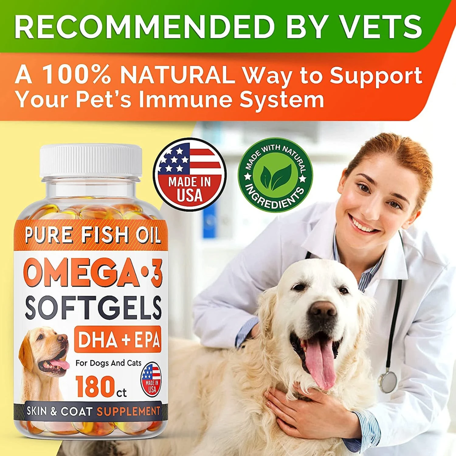StrellaLab DHA + EPA Omega-3 Fish Oil Softgels Dog Skin & Coat Supplement, 180 Count 7 StrellaLab DHA + EPA Omega-3 Fish Oil Softgels Dog Skin & Coat Supplement, 180 Count - Image 7