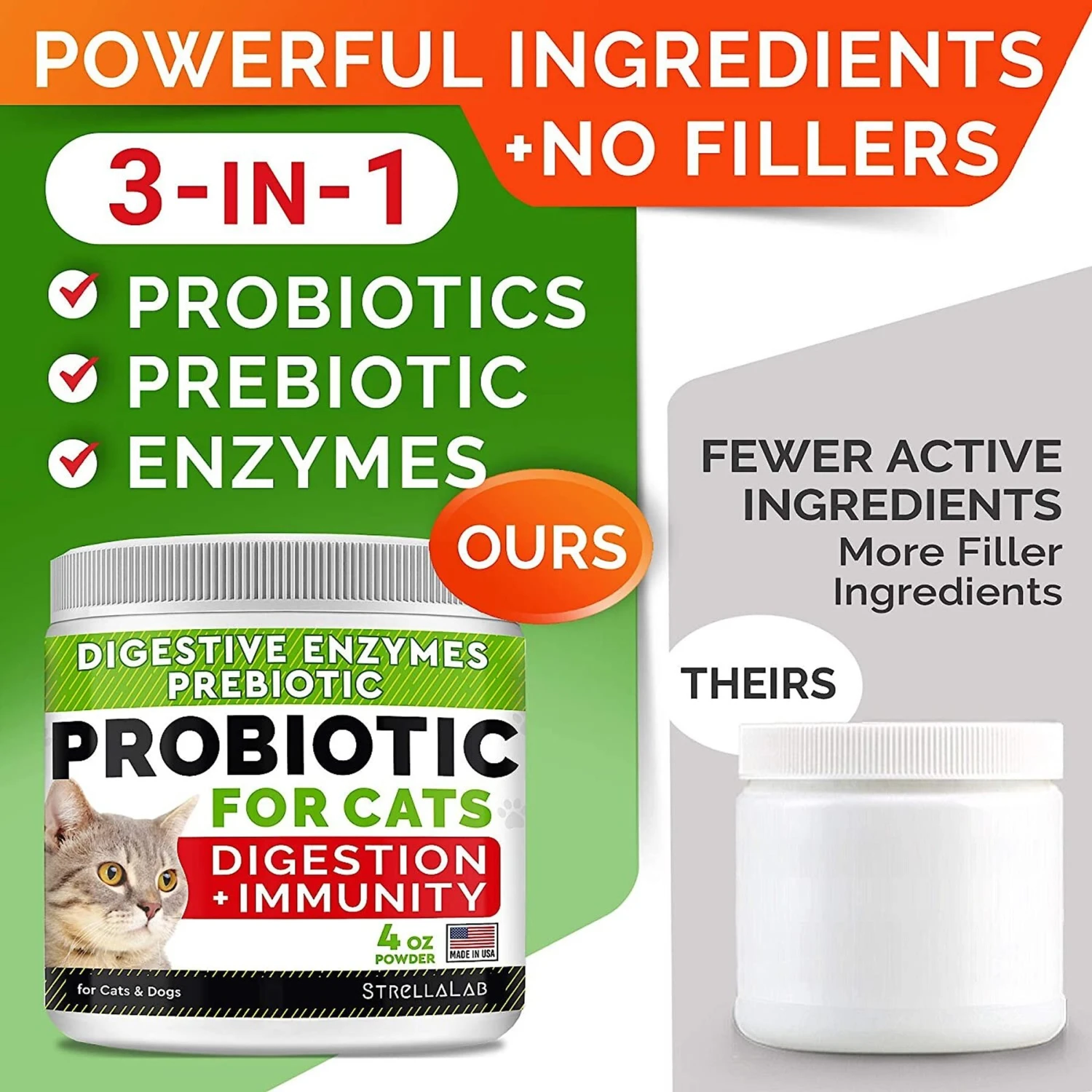 StrellaLab Digestion+Immunity Cat & Dog Probiotics Powder 3 StrellaLab Digestion+Immunity Cat & Dog Probiotics Powder - Image 3