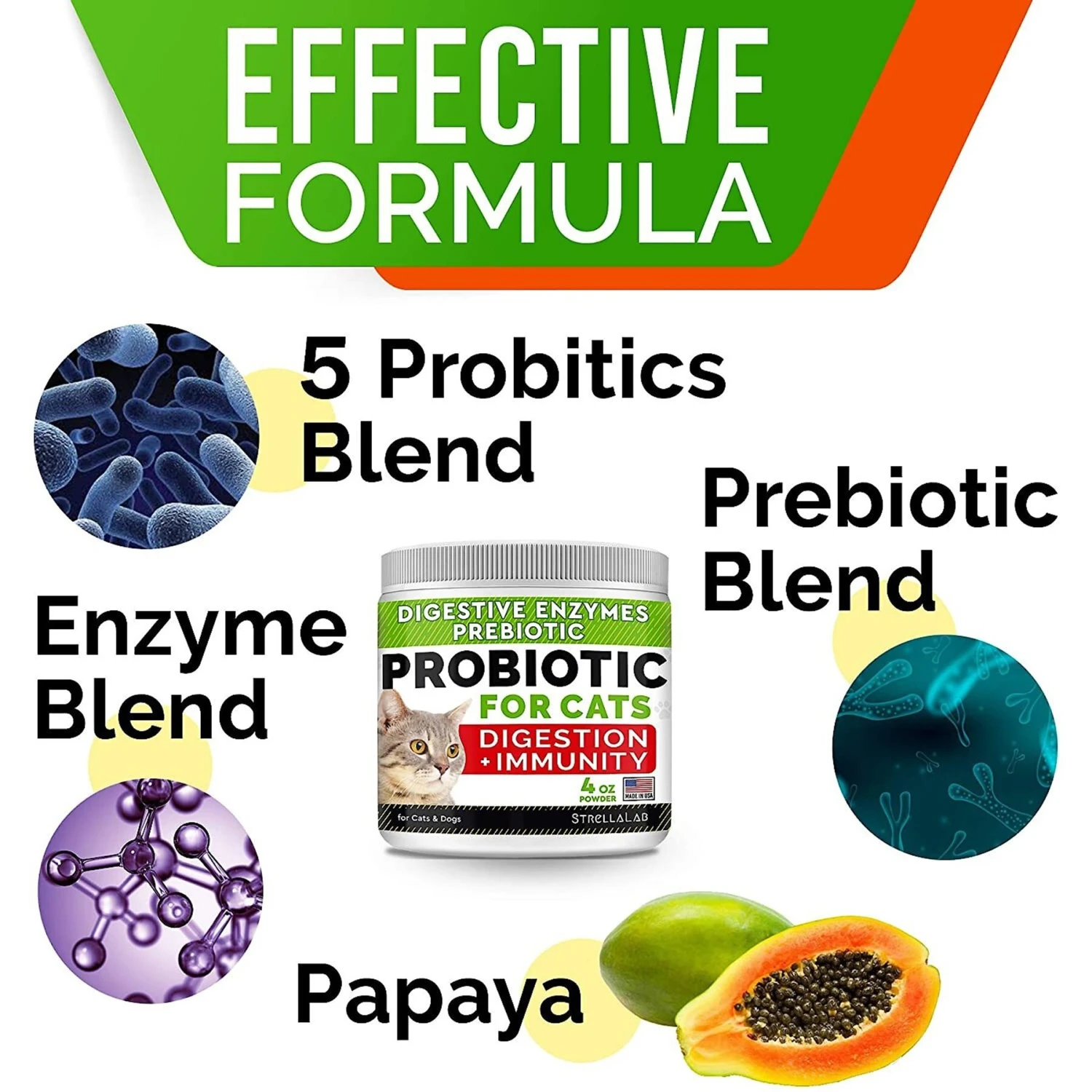 StrellaLab Digestion+Immunity Cat & Dog Probiotics Powder 7 StrellaLab Digestion+Immunity Cat & Dog Probiotics Powder - Image 7