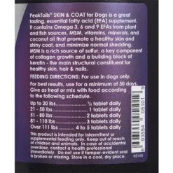 PeakTails Dermatrix Skin & Coat Dog Supplement -Pet Wellness 373054 PT4. AC SS1800 V1648509386