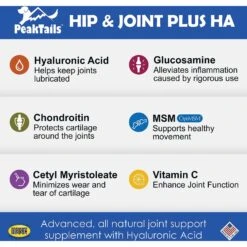 PeakTails Arthrix Hip & Joint Plus HA Dog Supplement -Pet Wellness 373060 PT2. AC SS1800 V1648500755