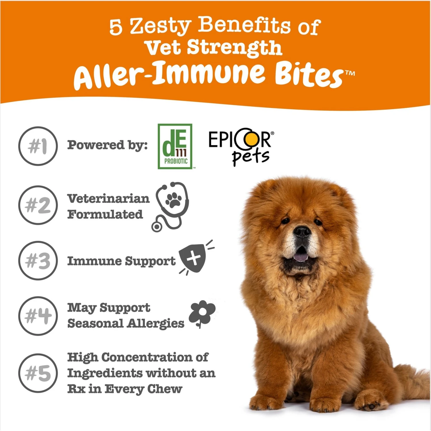 Zesty Paws Vet Strength Allergy & Immune Bites Soft Chews Fish Oil Supplement For Dogs 2 Zesty Paws Vet Strength Allergy & Immune Bites Soft Chews Fish Oil Supplement For Dogs - Image 2