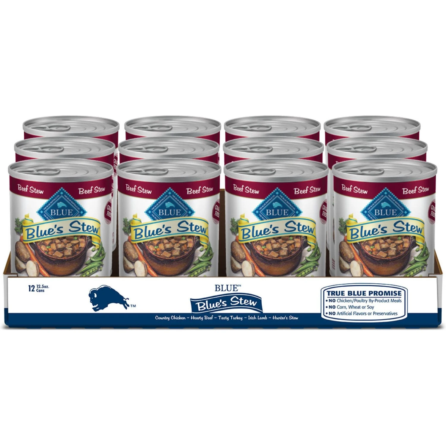 Blue Buffalo Blue's Hearty Beef Stew Grain-Free Canned Dog Food 1 Blue Buffalo Blue's Hearty Beef Stew Grain-Free Canned Dog Food