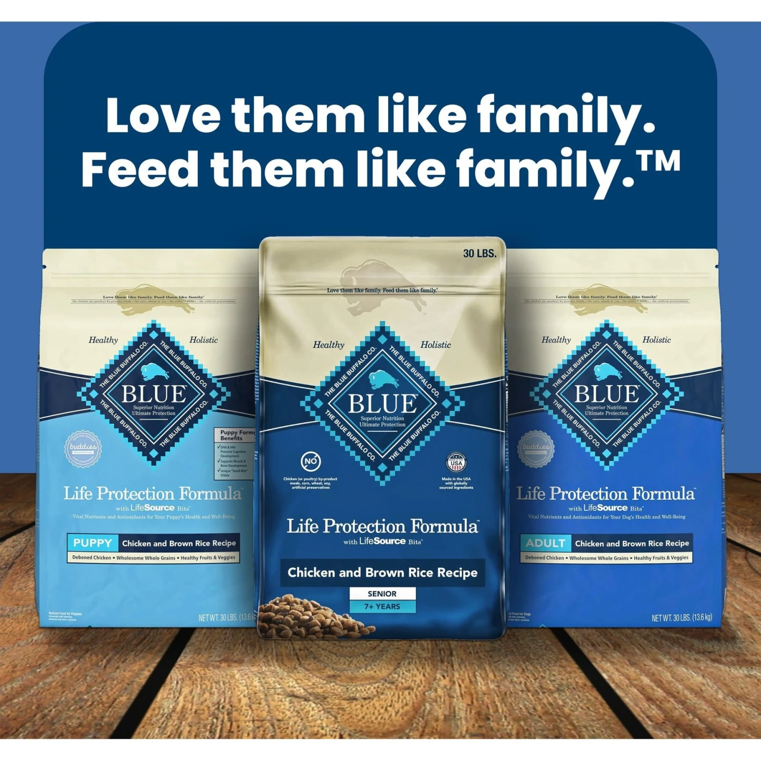 Blue Buffalo Life Protection Formula Large Breed Senior Chicken & Brown Rice Recipe Dry Dog Food 9 Blue Buffalo Life Protection Formula Large Breed Senior Chicken & Brown Rice Recipe Dry Dog Food - Image 9