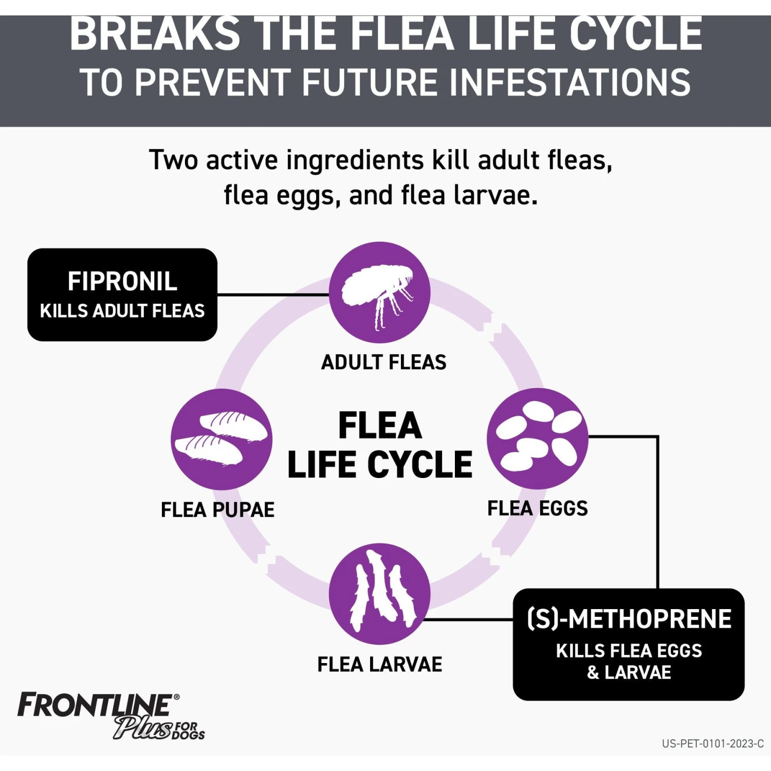 Frontline Plus Flea & Tick Spot Treatment For Large Dogs, 45-88 Lbs 4 Frontline Plus Flea & Tick Spot Treatment For Large Dogs, 45-88 Lbs - Image 4