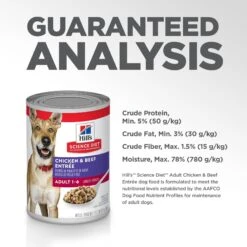 Hill's Science Diet Adult Chicken& Beef Entree Canned Dog Food -Pet Wellness 48956 PT8. AC SS1800 V1598142386