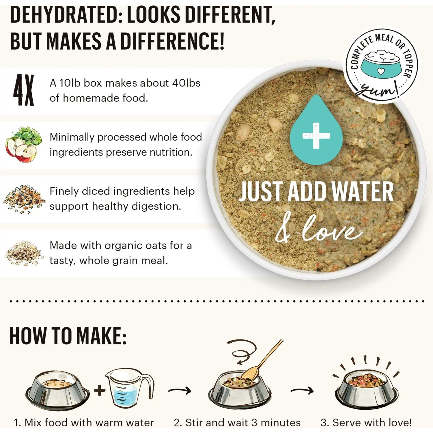 The Honest Kitchen Whole Grain Beef Recipe Dehydrated Dog Food 6 The Honest Kitchen Whole Grain Beef Recipe Dehydrated Dog Food - Image 6