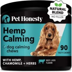 PetHonesty Hemp Calming Beef Flavored Soft Chews Calming Supplement For Dogs