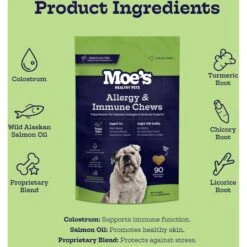 Moe's Healthy Pets Allergy & Immune Peanut Butter Dog Supplements, 90 Count -Pet Wellness 503670 PT4. AC SS1800 V1652303487
