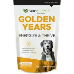 VetriScience Golden Years Chicken Flavor Energize & Thrive Chew Supplement For Senior Dogs, 60 Count