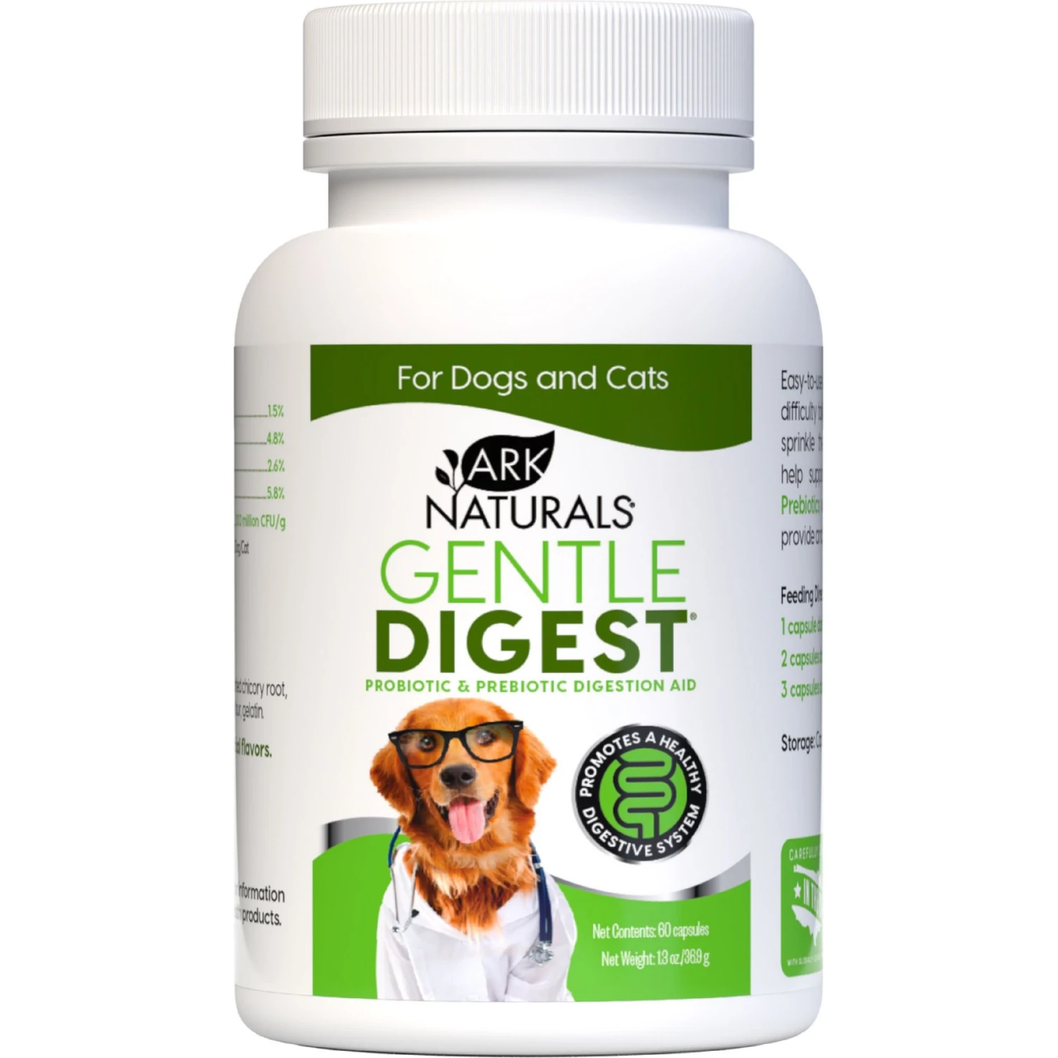 Ark Naturals Gentle Digest Dog & Cat Capsules 1 Ark Naturals Gentle Digest Dog & Cat Capsules