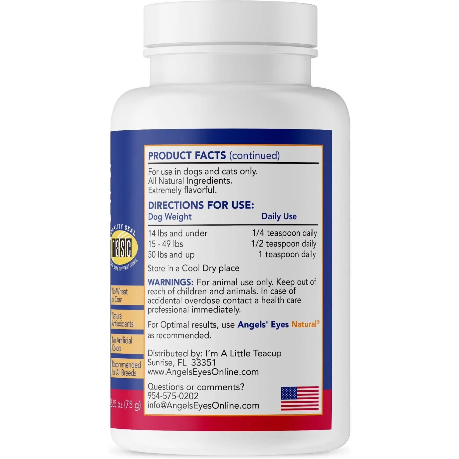 Angels' Eyes Natural Sweet Potato Flavored Powder Tear Stain Supplement For Dogs & Cats 3 Angels' Eyes Natural Sweet Potato Flavored Powder Tear Stain Supplement For Dogs & Cats - Image 3