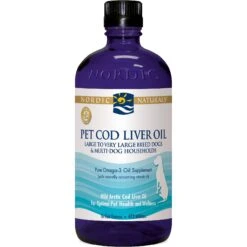 Nordic Naturals Pet Cod Liver Oil Liquid Skin & Coat Supplement For Large & Giant Dogs, 16-oz
