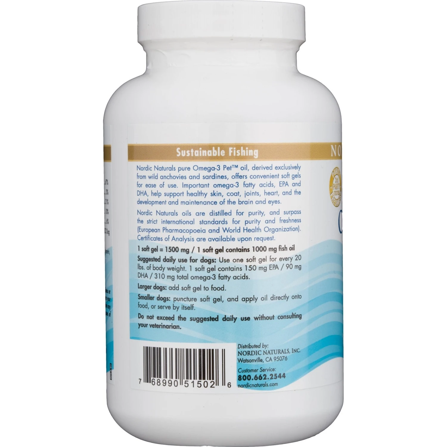 Nordic Naturals Omega-3 Pet Softgels Supplement For Dogs 2 Nordic Naturals Omega-3 Pet Softgels Supplement For Dogs - Image 2