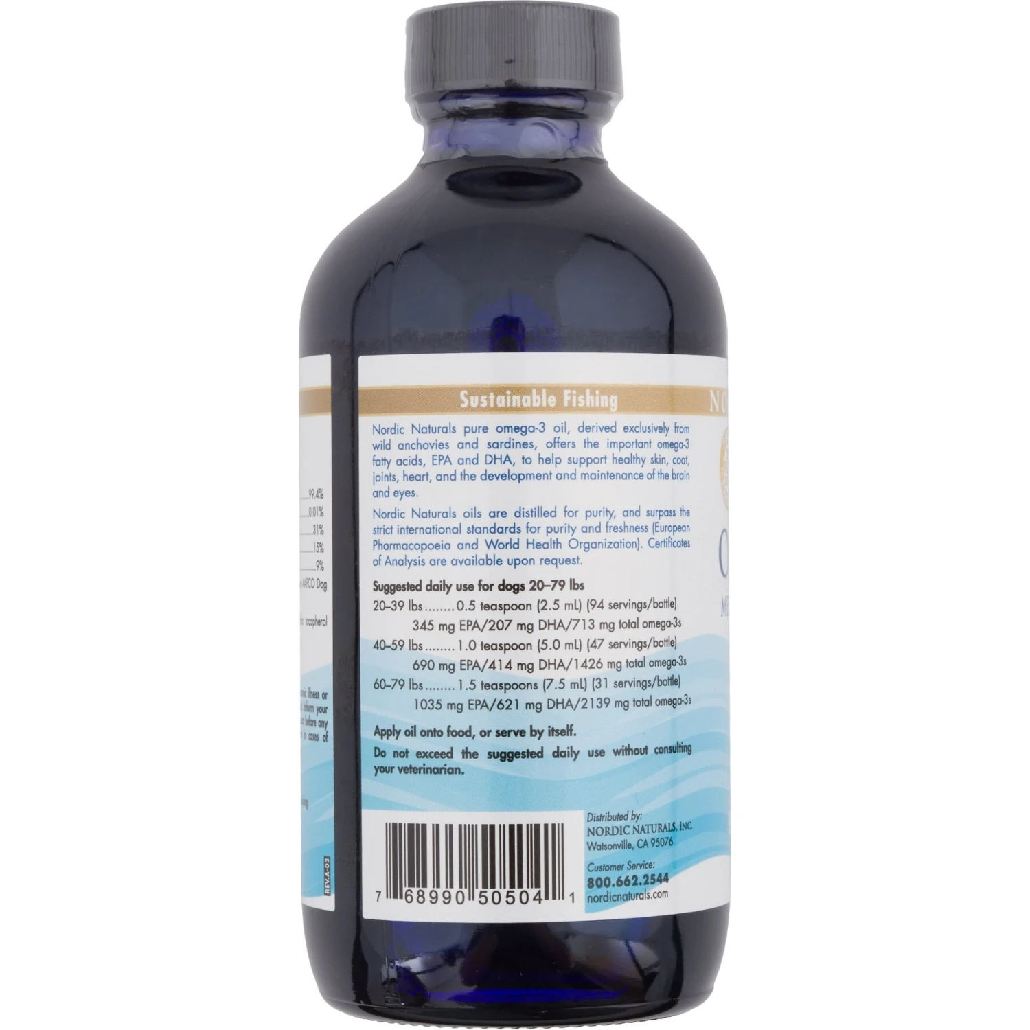 Nordic Naturals Omega-3 Pet Liquid Supplement For Medium & Large Dogs 2 Nordic Naturals Omega-3 Pet Liquid Supplement For Medium & Large Dogs - Image 2