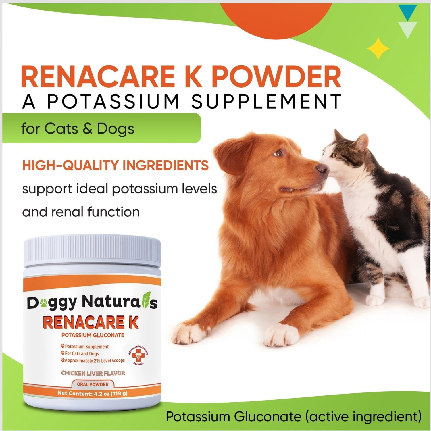 Pet Health Pharma RenaCare K Powder Kidney Cat & Dog Supplement, 4.2-oz 4 Pet Health Pharma RenaCare K Powder Kidney Cat & Dog Supplement, 4.2-oz - Image 4