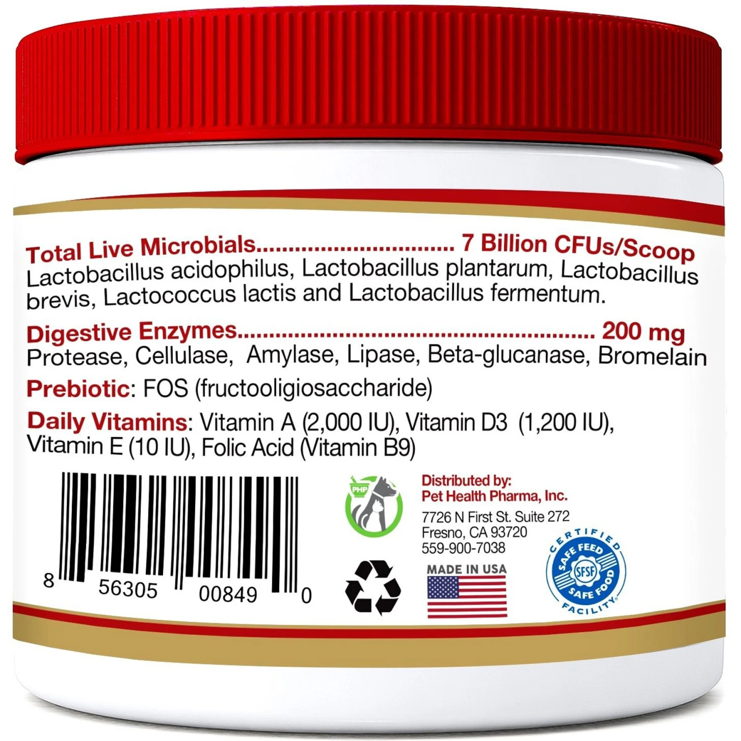Pet Health Pharma Advanced Max-Strength Digestive Health Probiotic Powder Dog Supplement, 4.2-oz 3 Pet Health Pharma Advanced Max-Strength Digestive Health Probiotic Powder Dog Supplement, 4.2-oz - Image 3