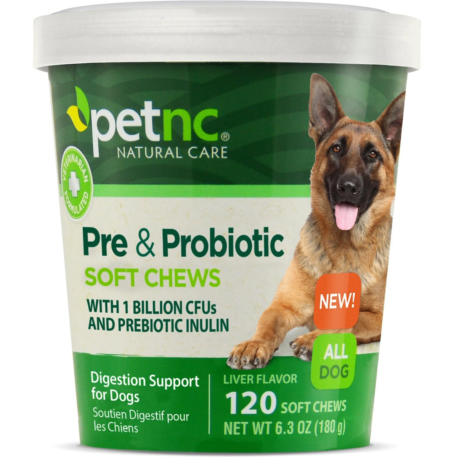 PetNC Natural Care Pre & Probiotic Soft Chews Digestive Supplement For Dogs, 120 Count 1 PetNC Natural Care Pre & Probiotic Soft Chews Digestive Supplement For Dogs, 120 Count