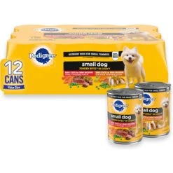 Pedigree Tender Bites In Gravy Chicken & Vegetable Flavor & Steak & Vegetable Flavor Variety Pack Canned Wet Dog Food, 13.2-oz Can, Case Of 12
