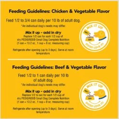 Pedigree Tender Bites In Gravy Chicken & Vegetable Flavor & Steak & Vegetable Flavor Variety Pack Canned Wet Dog Food, 13.2-oz Can, Case Of 12 -Pet Wellness 506754 PT7. AC SS1800 V1648510304