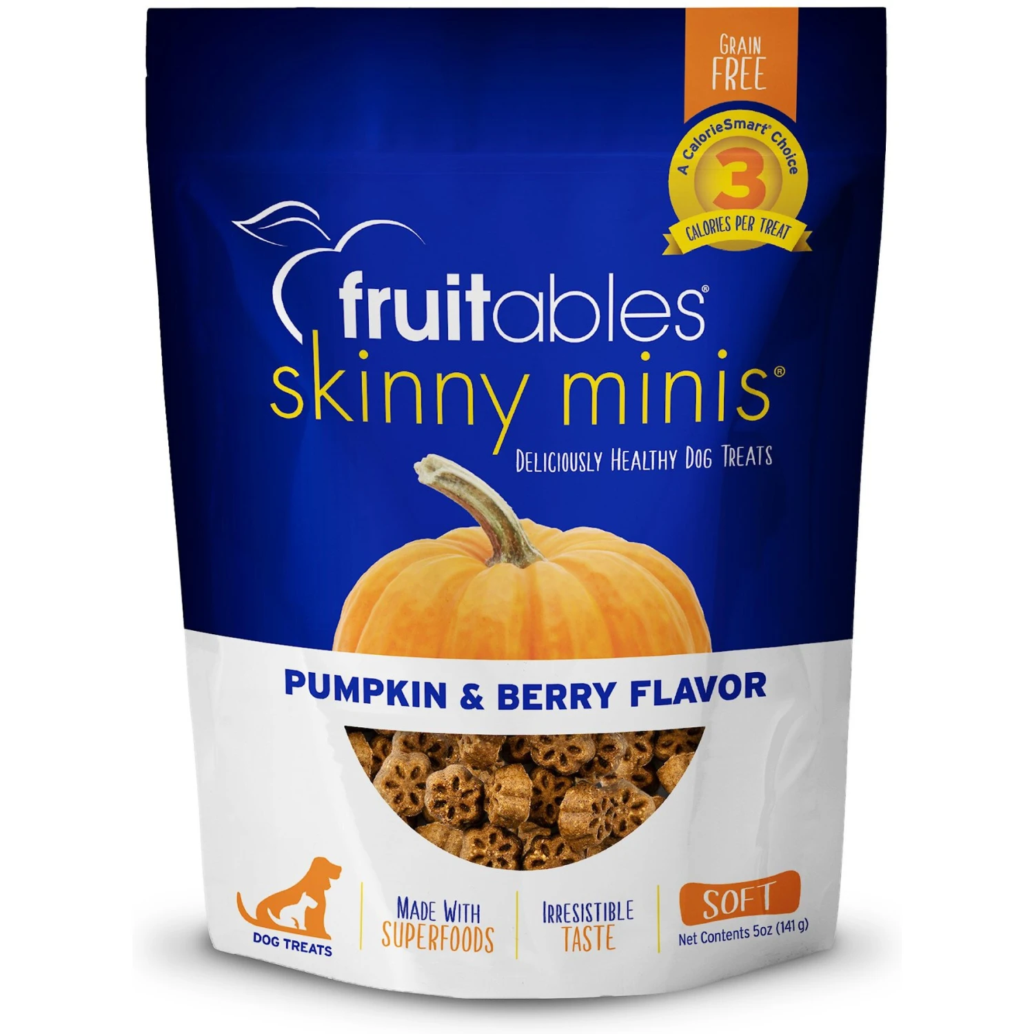 Fruitables Skinny Minis Pumpkin & Berry Flavor Dog Treats 1 Fruitables Skinny Minis Pumpkin & Berry Flavor Dog Treats