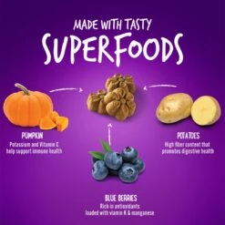 Fruitables Pumpkin & Blueberry Flavor Dog Treats -Pet Wellness 50845 PT4. AC SS1800 V1594328155