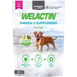 Nutramax Welactin Daily Omega-3 Soft Chews Skin & Coat Supplement For Dogs