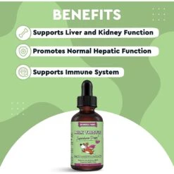 Wonder Paws Milk Thistle Liver & Kidney Health Liquid Supplement For Dogs, 2-oz Bottle -Pet Wellness 509630 PT3. AC SS1800 V1648668982