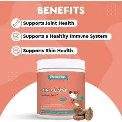 Wonder Paws Skin & Coat Soft Chews Supplement For Dogs, 70 Count -Pet Wellness 509678 PT3. AC SS1800 V1648695094
