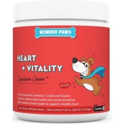 Wonder Paws Cardio Support Soft Chews Supplement For Dogs, 90 Count