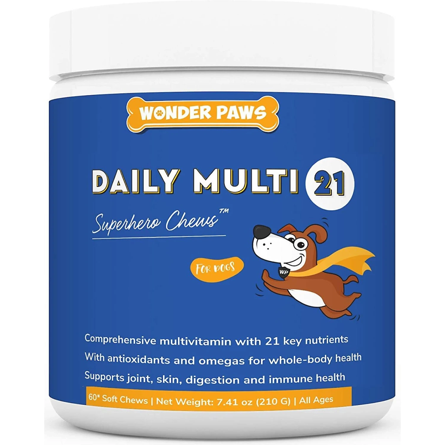 Wonder Paws Daily Multi 21 Multivitamin Soft Chews Supplement For Dogs, 60 Count 1 Wonder Paws Daily Multi 21 Multivitamin Soft Chews Supplement For Dogs, 60 Count