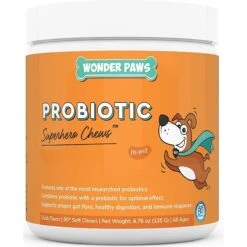 Wonder Paws Probiotic Superhero Chews Duck Flavor Supplement For Dogs, 90 Count
