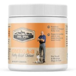 Dr. Pol Omega-3 Fatty Acid Chews Dog & Cat Supplement, 60 Count