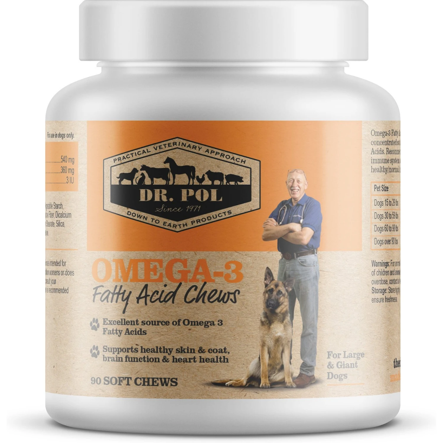 Dr. Pol Omega-3 Fatty Acid Chews Dog Supplement, 90 Count 1 Dr. Pol Omega-3 Fatty Acid Chews Dog Supplement, 90 Count