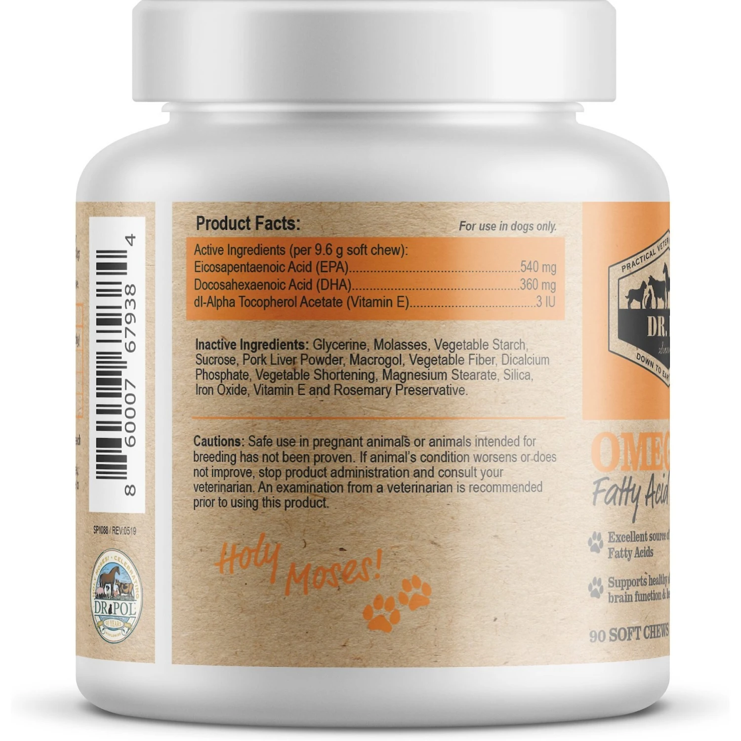 Dr. Pol Omega-3 Fatty Acid Chews Dog Supplement, 90 Count 2 Dr. Pol Omega-3 Fatty Acid Chews Dog Supplement, 90 Count - Image 2