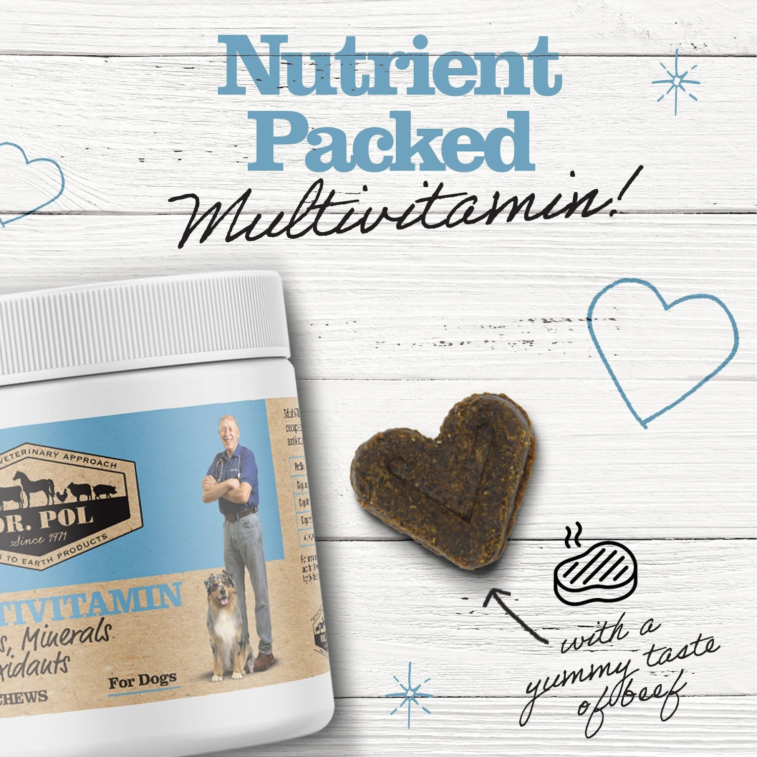 Dr. Pol Chewable MultiVitamins Dog Supplement, 60 Count 4 Dr. Pol Chewable MultiVitamins Dog Supplement, 60 Count - Image 4