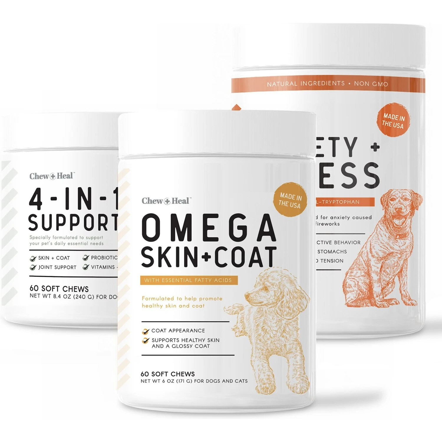 Chew + Heal Taster Trio Essential Supplements For Dogs 2 Chew + Heal Taster Trio Essential Supplements For Dogs - Image 2